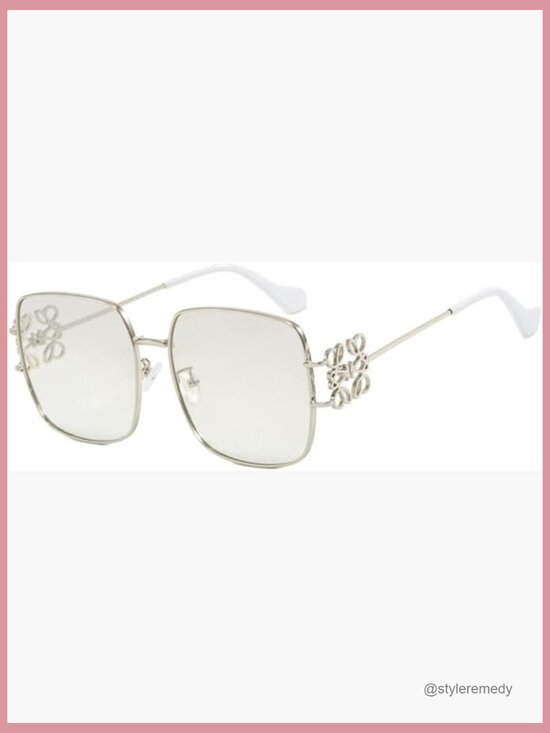 Metal Floral Designer Sunglasses with UV400 Protection main image 7